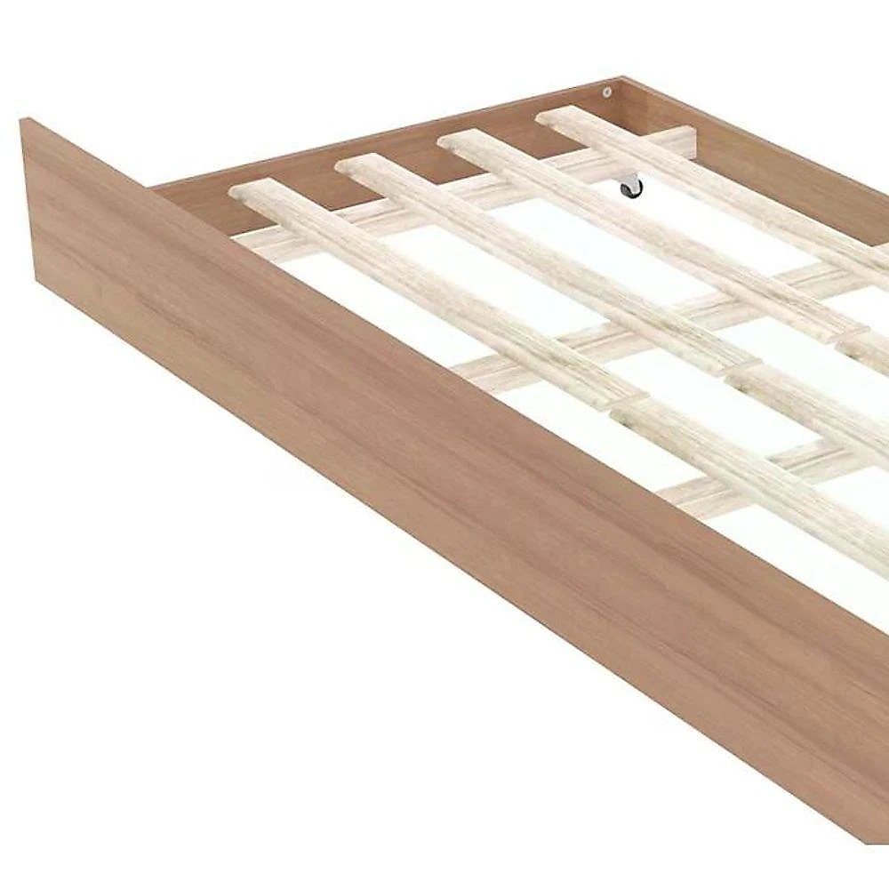 Cama Solteiro Com Auxiliar Cm8006 Cm8008 Qt8 Amendoa Branco Tecno Mobili Amendoa Branco