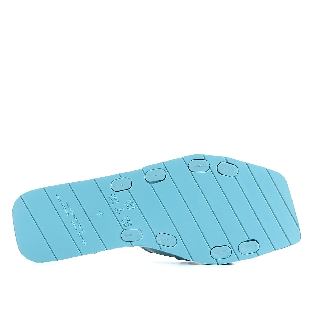 Rasteira Shoestock For You Tiras Cruzadas Corrente Azul - 33/34