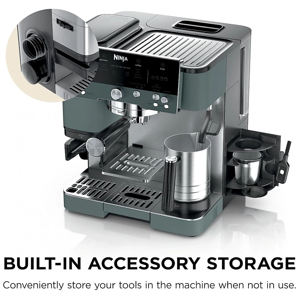 Cafeteira Ninja Luxe Café Premier Espresso, Drip e Cold Brew Moinho Integrado 1650W Verde