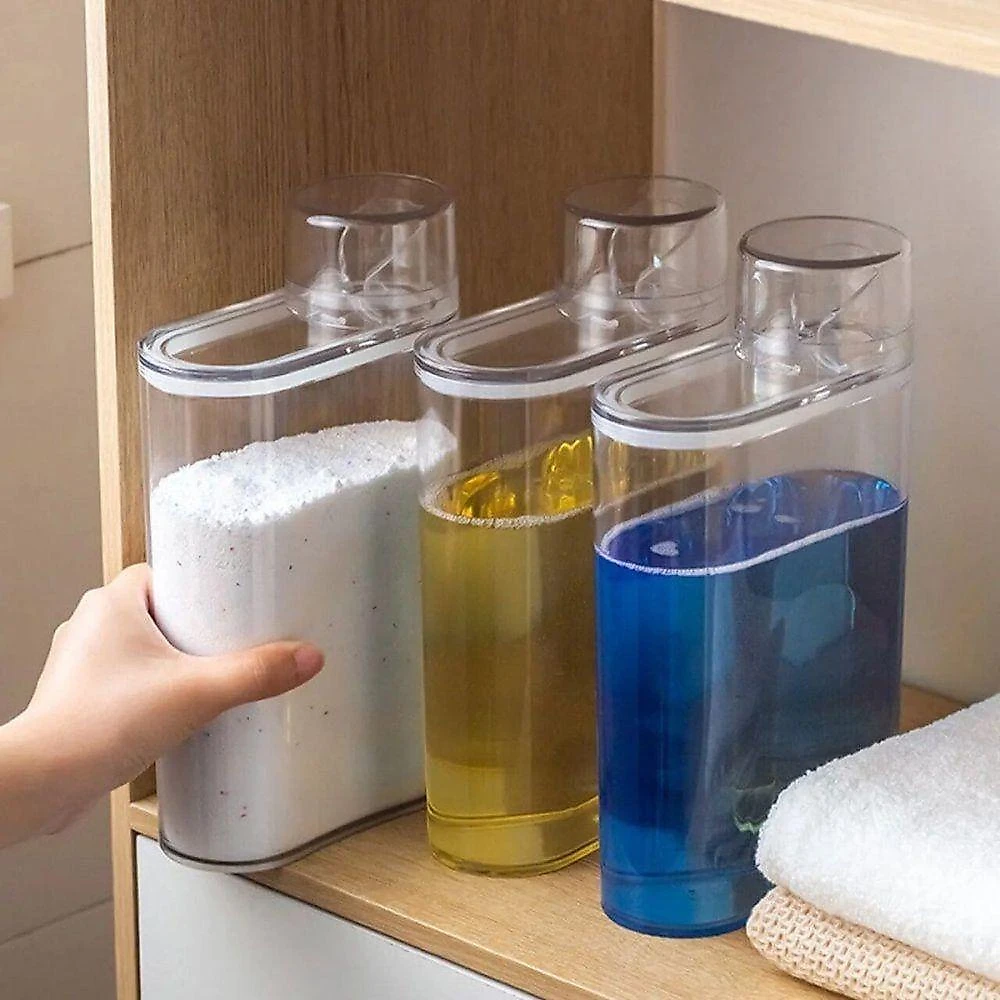 Pote Dispenser Com Copo Dosador E Tampa Hermética Com Trava Multiuso1200ml