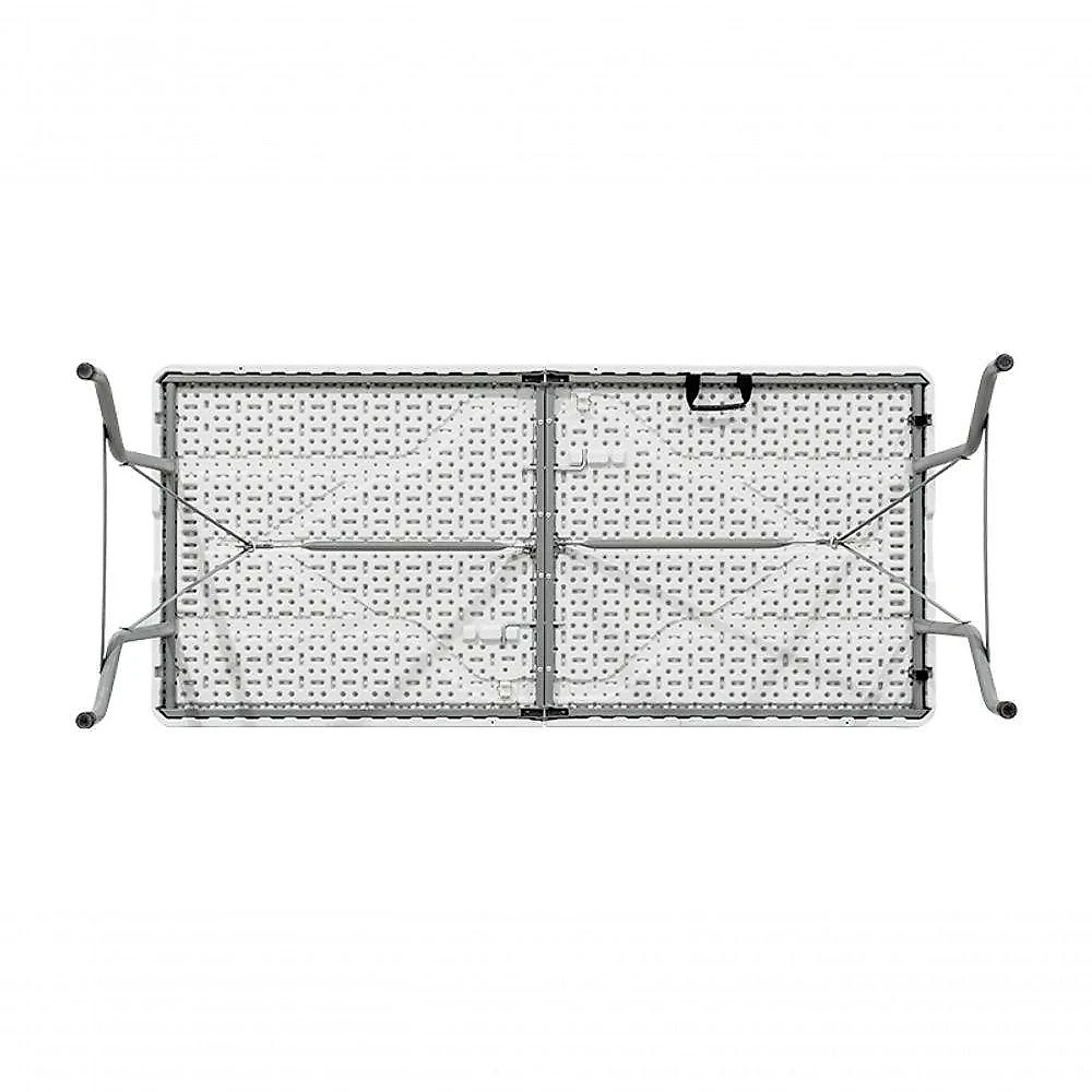 Mesa Dobrável Tipo Maleta Prática E Durável 180x60cm Branca - Waw Design