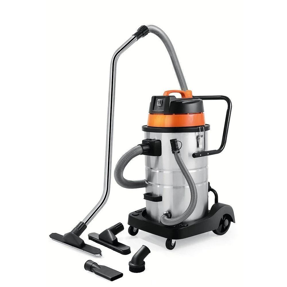Aspirador Pó Sólidos Líquidos 127 V 1400 W Tanque Aço Inox Capacidade 50 Litros Tramontina Pro Tramontina