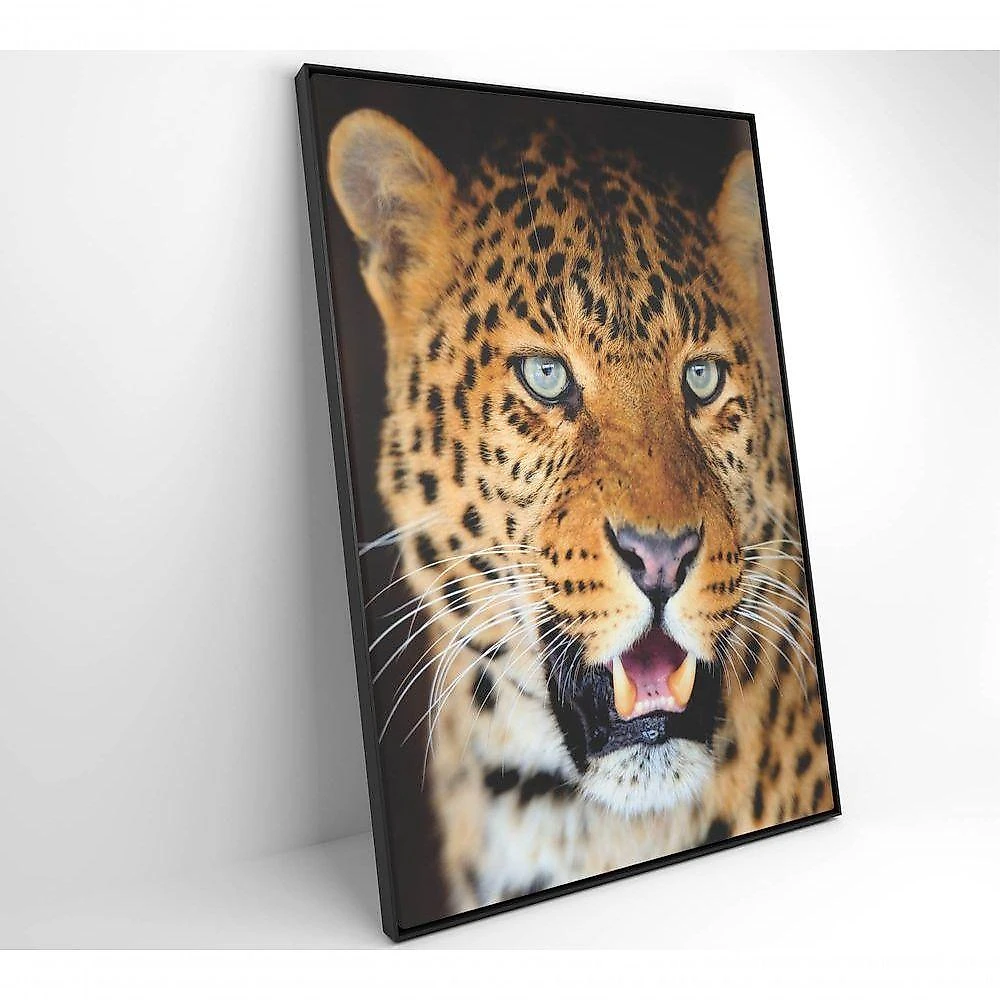 Quadro Decorativo Onça Pintada 60x90 Cm Tecido Canvas