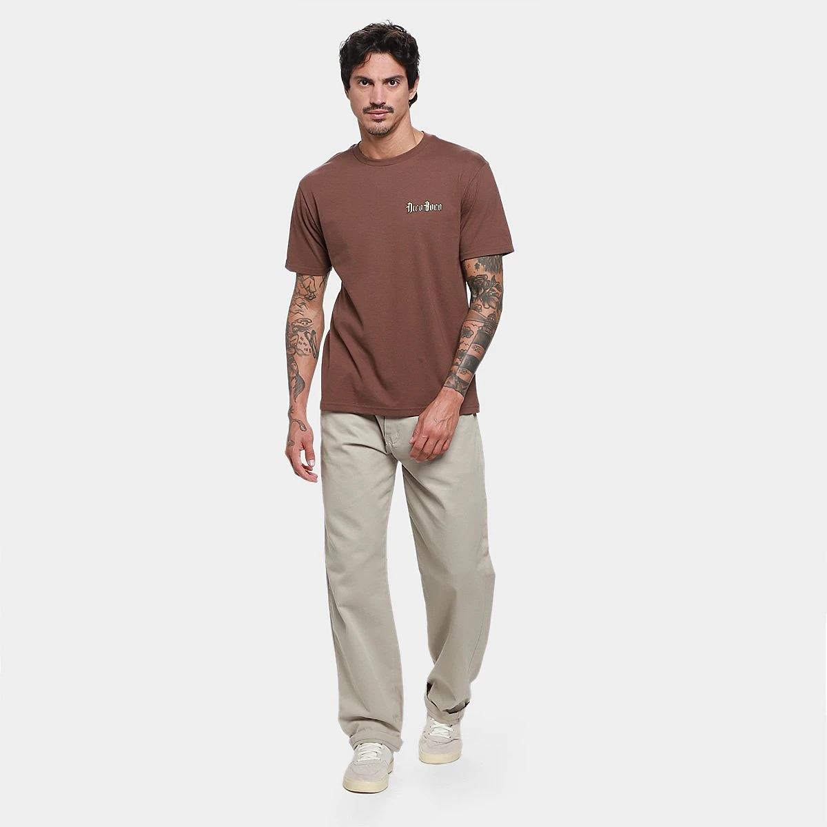 Miniatura Camiseta Nicoboco Sidewalk Masculina Marrom - G