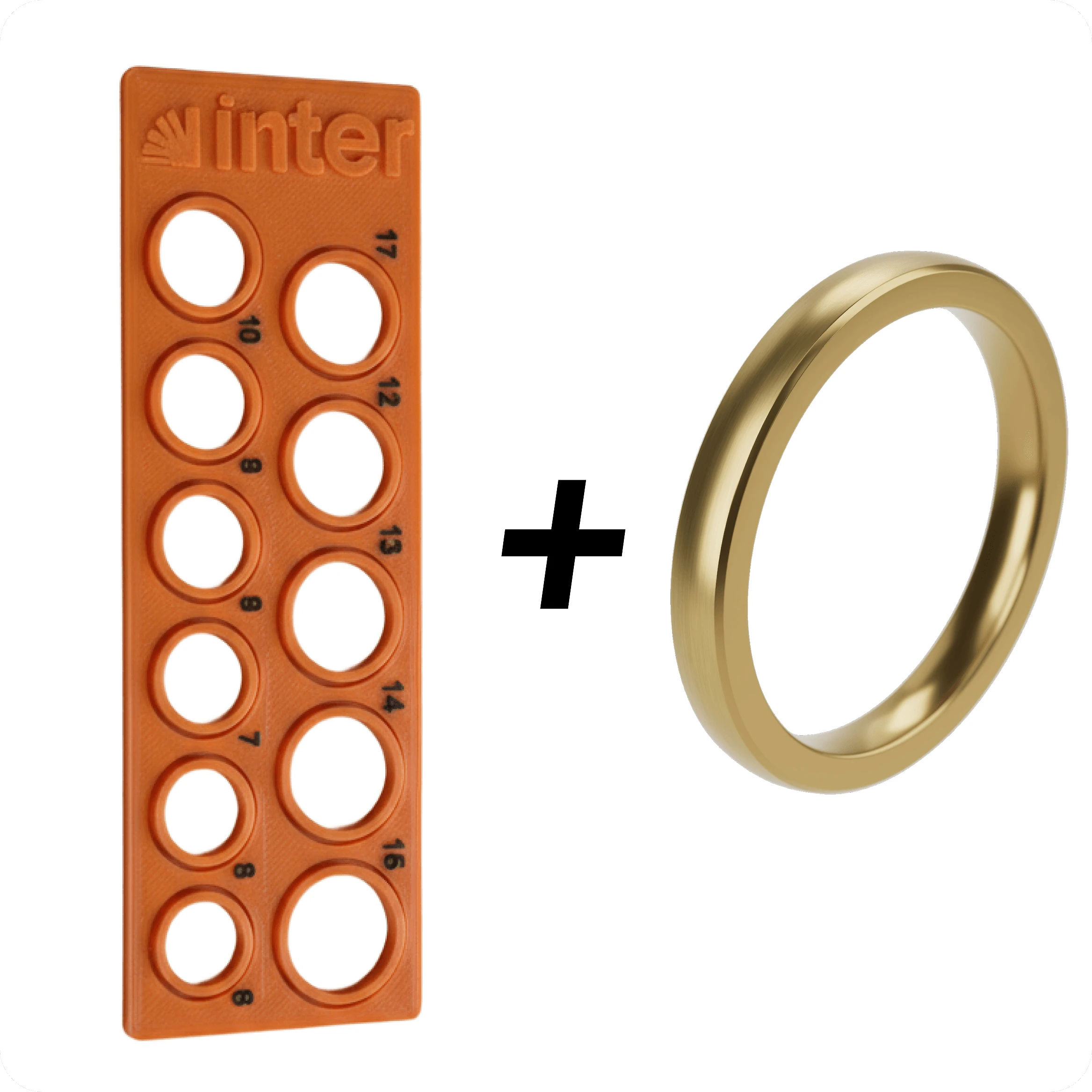 Inter Ring Gold + Sizer