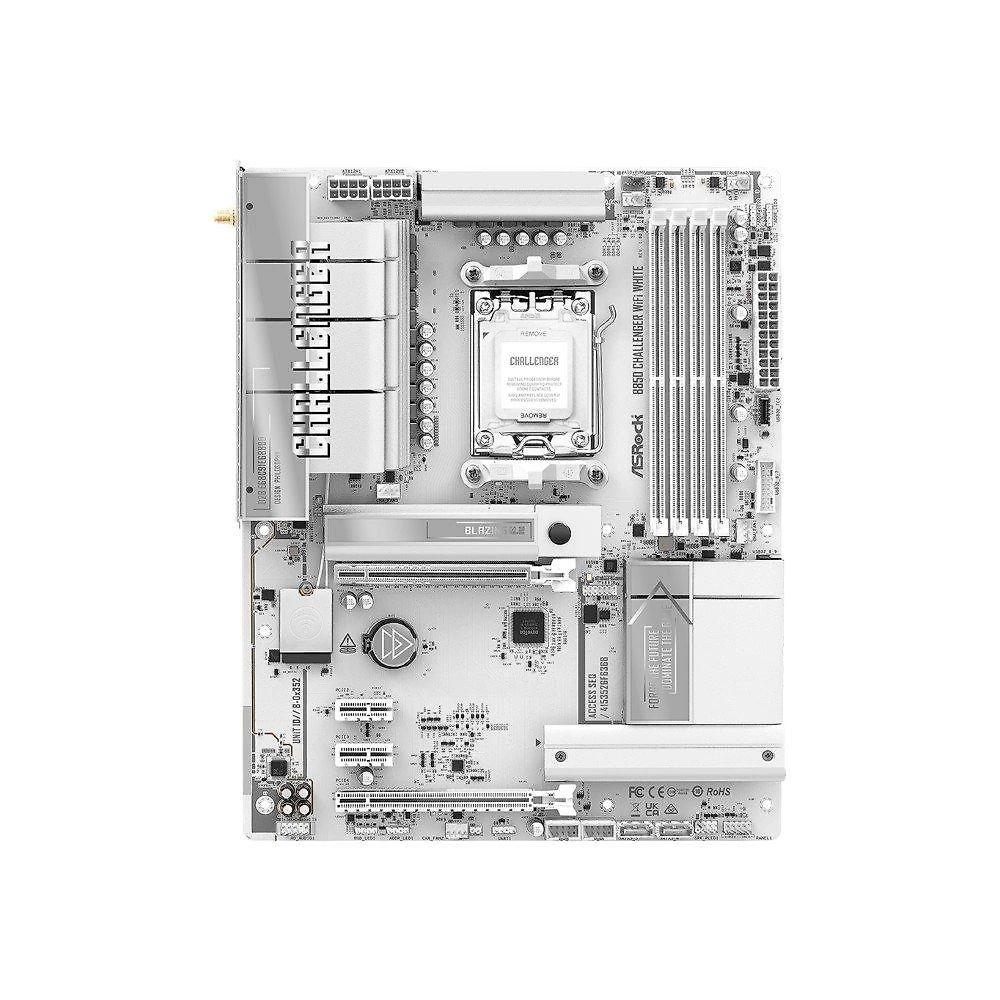 Placa-Mãe ASRock B850 Challenger WiFi White, AMD AM5, ATX, DDR5 - 90-MXBTF0-A0UAYZ