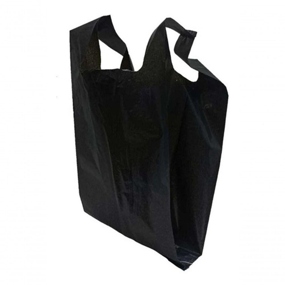 Sacola Plástica Reciclada Reforçada 4KG para Produtos Pesados Preta Higipack