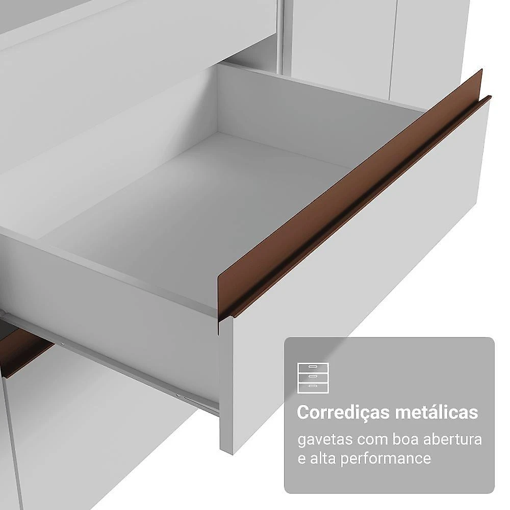 Armário De Cozinha Compacta 190cm Reims Madesa 05 Branco