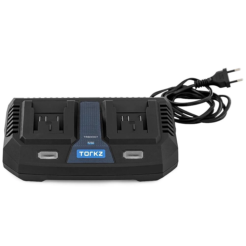 Carregador de Bateria Duplo Torkz 20 Volts, 3,0 A, TRB0007