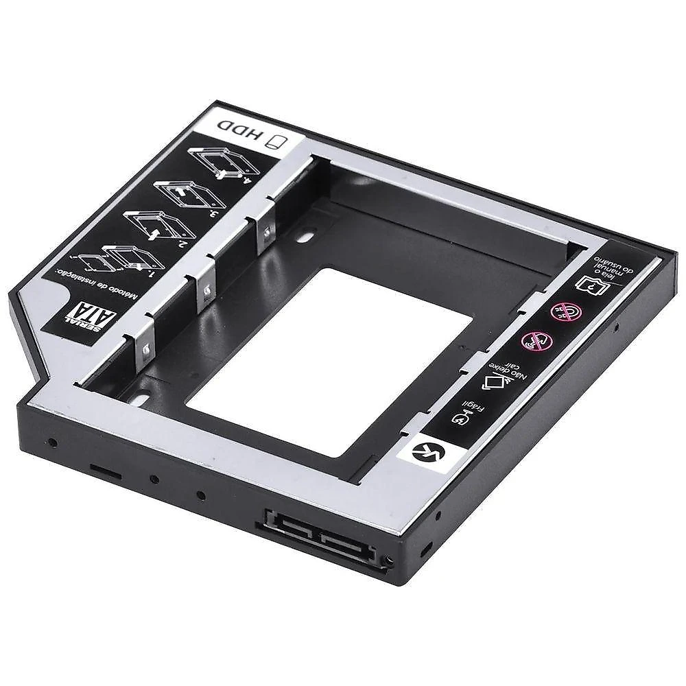 Adaptador Caddy para Notebook AC-127 SATA 12,7MM para HD Ou SSD 2,5" Até 1TB Prata Vinik