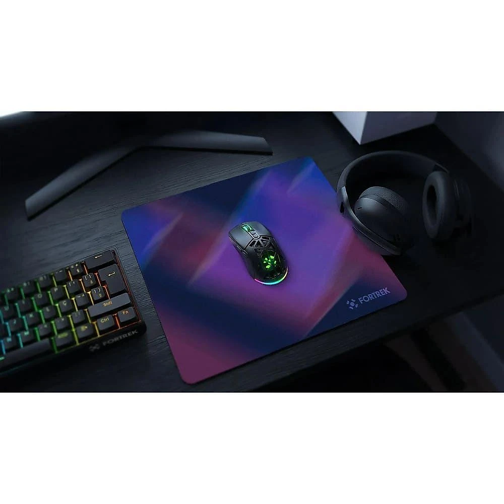 Mousepad Gamer Quickglass Pro Superficie em Fibra de Vidro Preto Fortrek