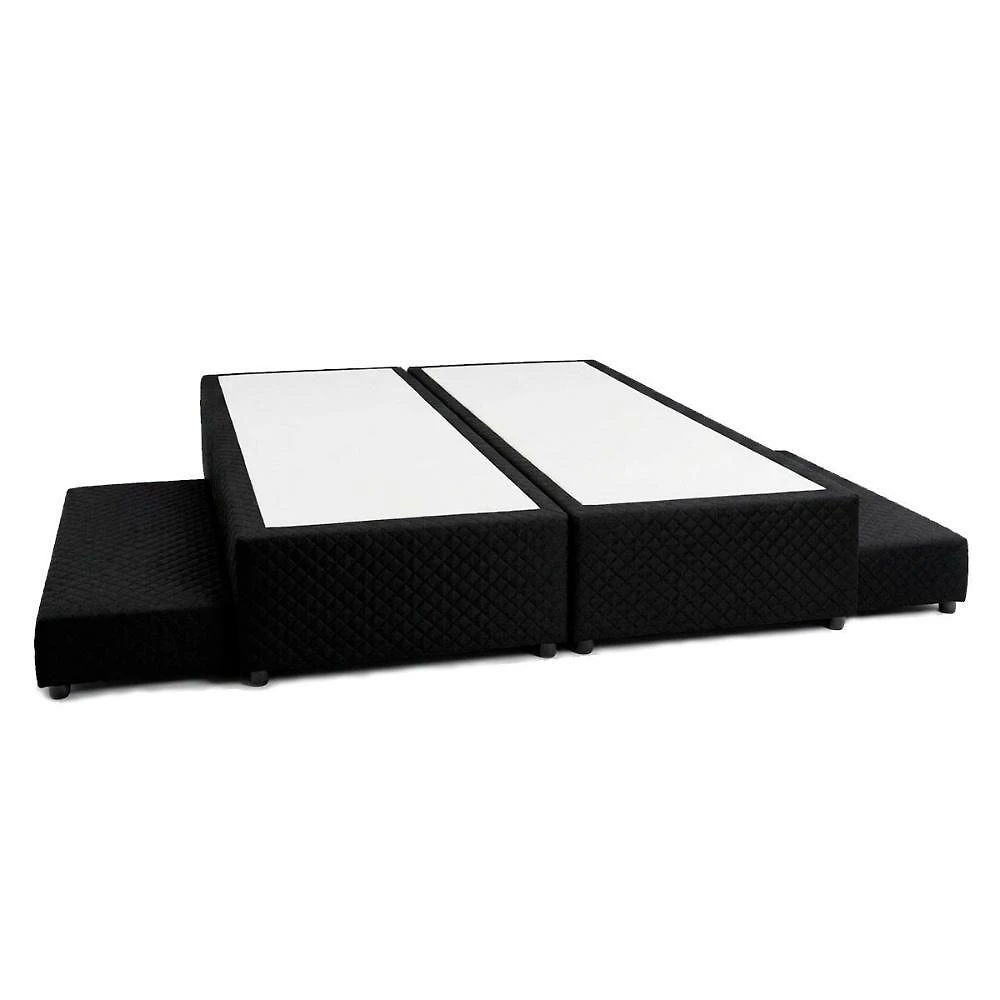 Cama Box Casal com 2 Auxiliares MH1453 Black Estrutura em Madeira Preto Herval