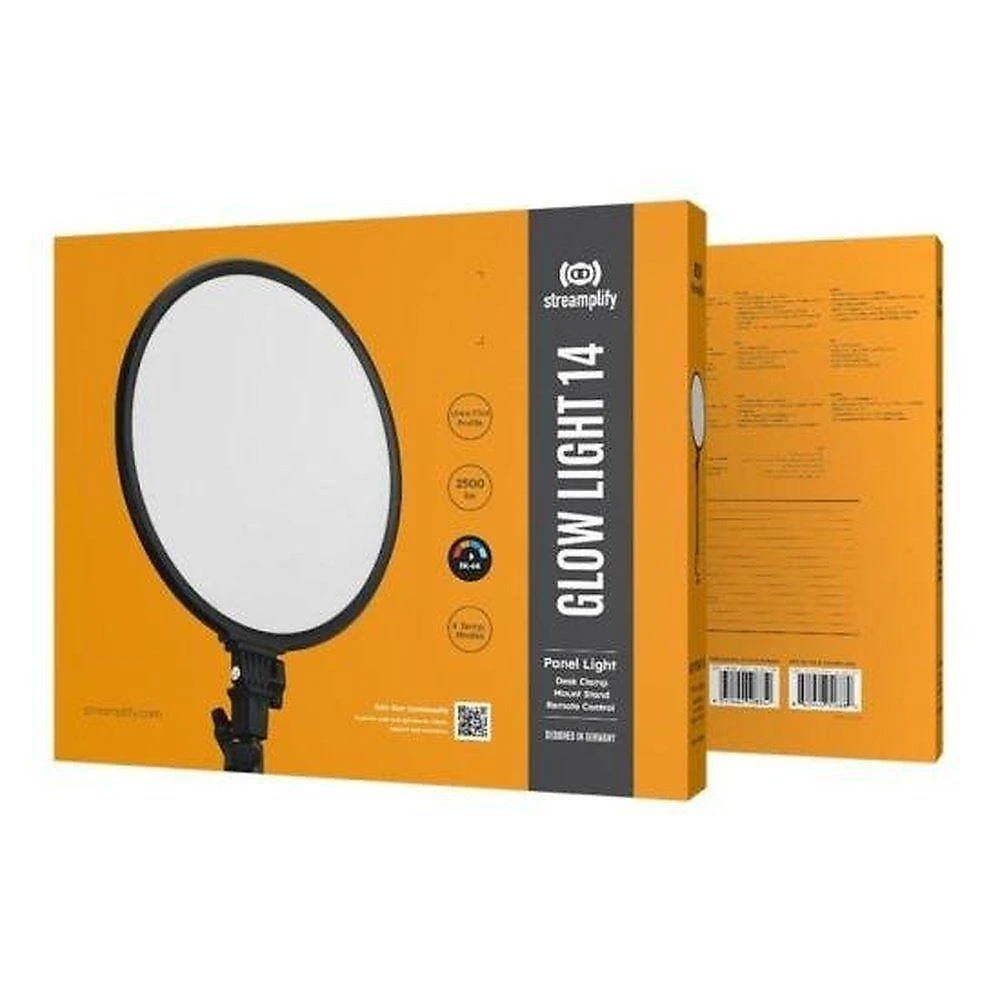 Ring Light Streamplify Glow 14 com Diâmetro de 14 Polegadas e Iluminação Indireta Natural Preto