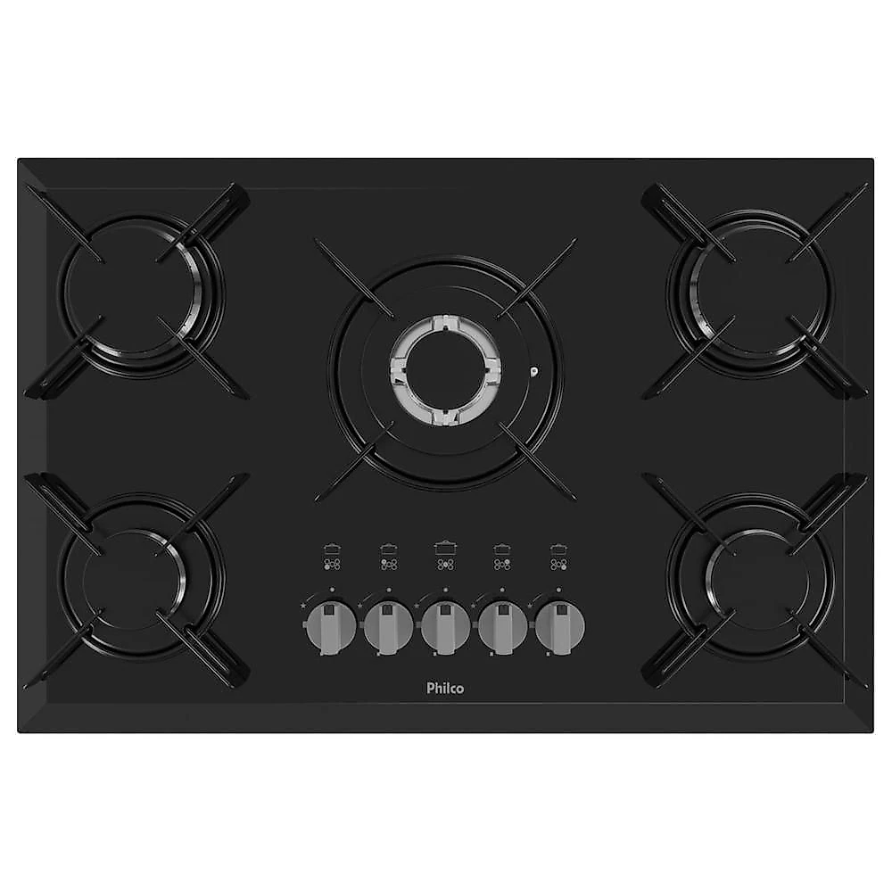 Cooktop A Gás Philco 5 Queimadores Cook Chef Bisotê Bivolt