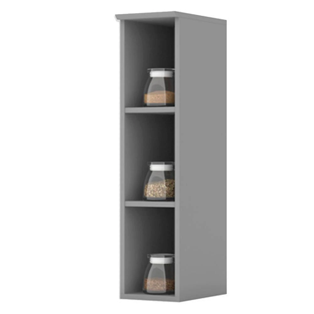 Armario Aereo Com Nicho Mdf 20 Cm Americana C360 Cinza Henn