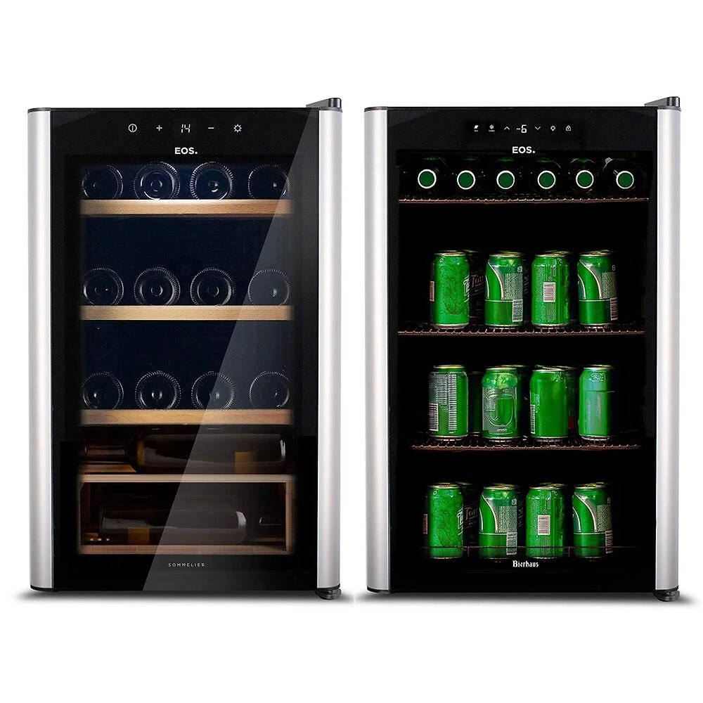 Kit EOS Beer & Wine: Cervejeira 76L ECE80 220V + Adega Climatizada 22 Garrafas EAC24IM 220V