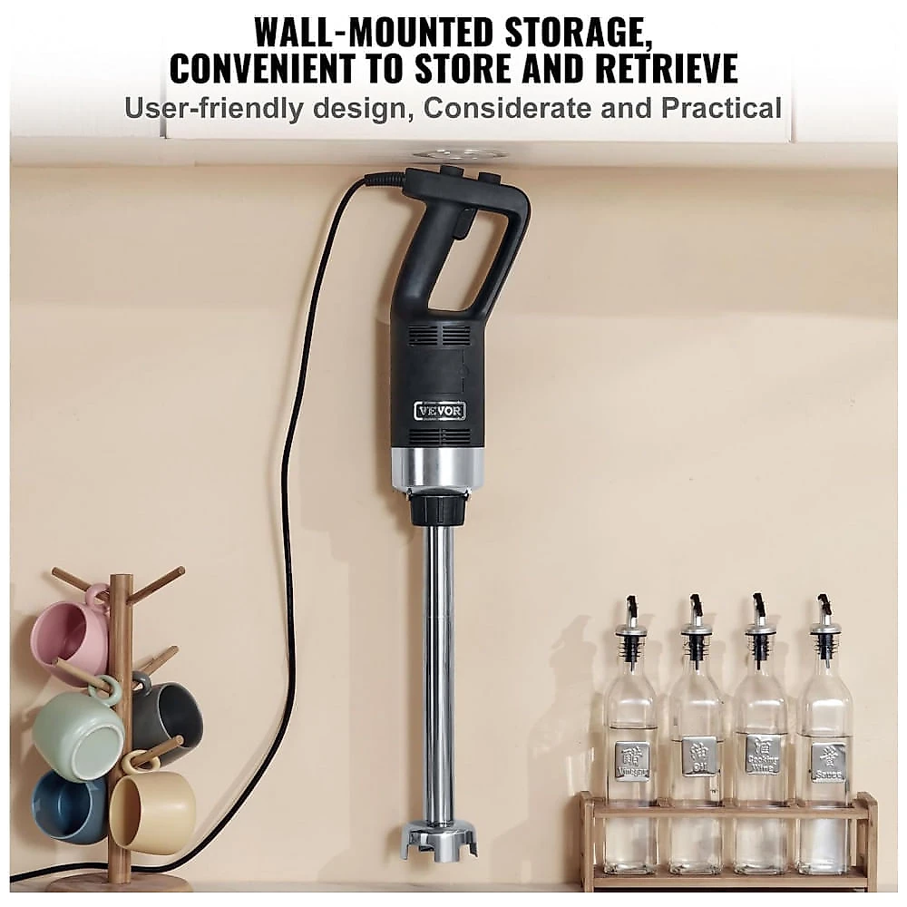 Mixer de Imersão Comercial VEVOR 750W 51 cm Haste Inox Velocidade Variável 110V