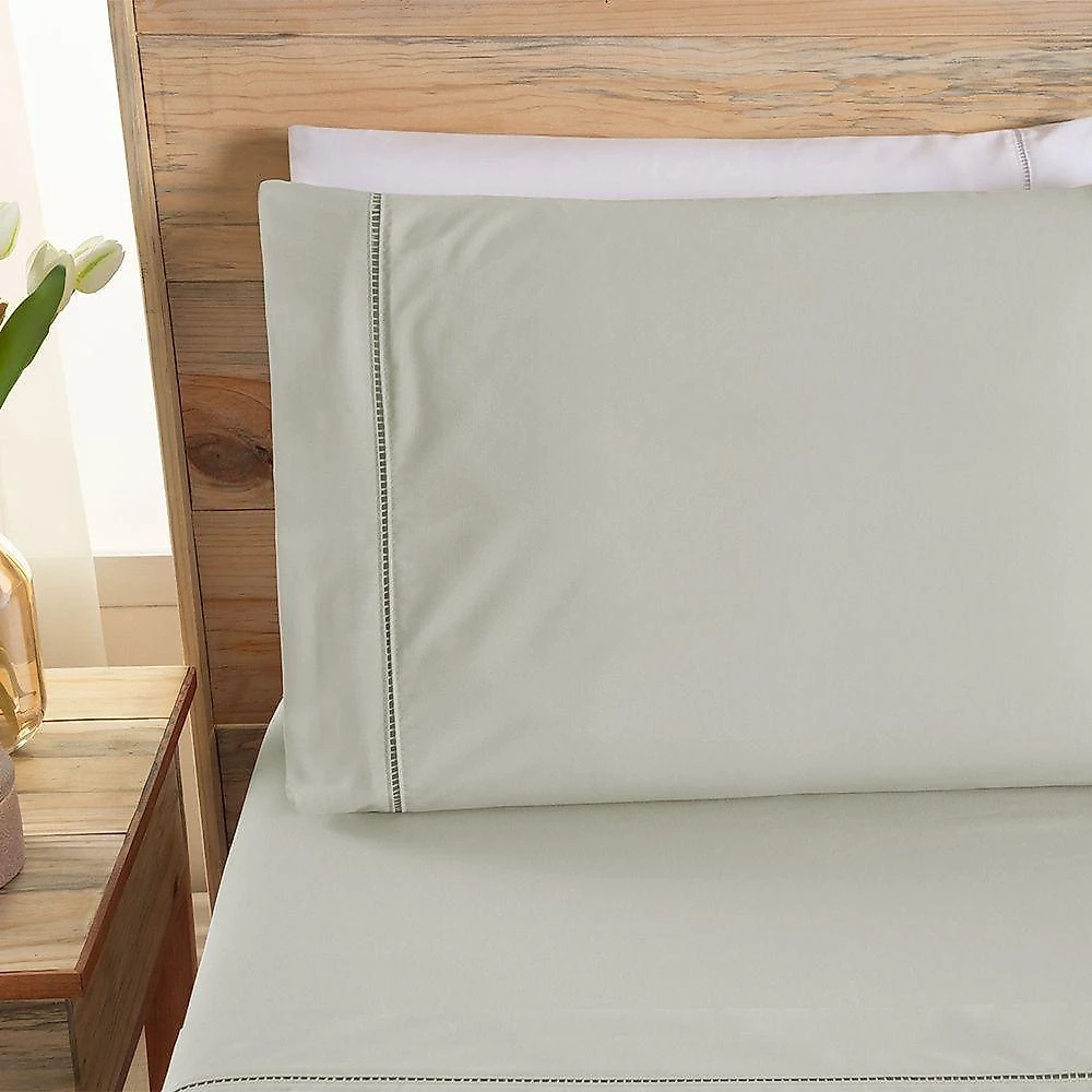 Kit Cobre Leito + Jogo De Cama Premier Queen 7 Peças Hipercal 200 Fios 80% Algodão, 20% Poliéster - Caqui