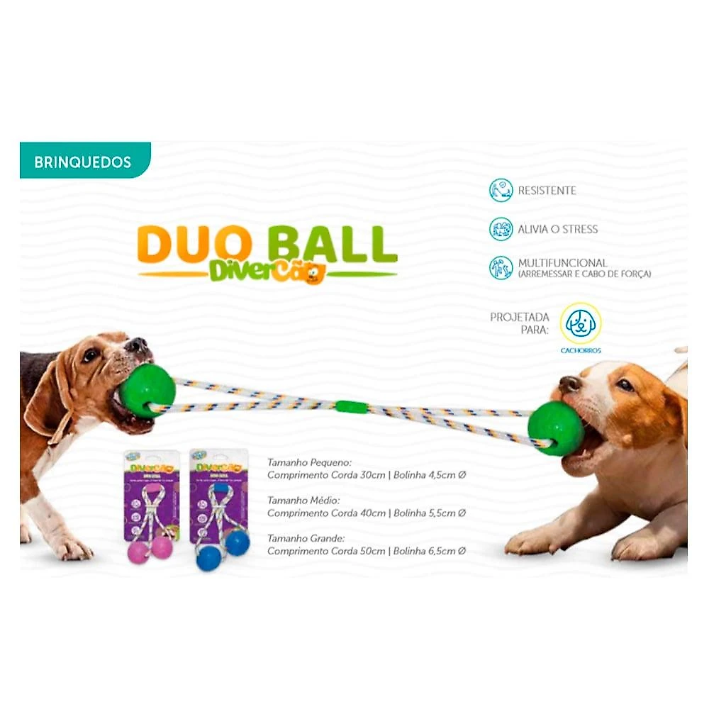 Brinquedo Duo Ball Divercão Rosa - Tam. M