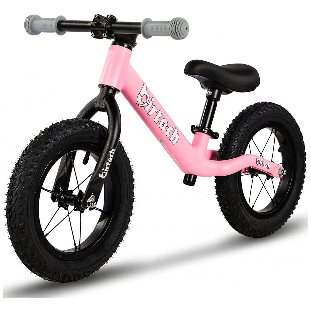 Bicicleta sem Pedal com Assento Ajustável e Pneus Pneumáticos para Crianças de 2 a 6 Anos, Birtech, Rosa