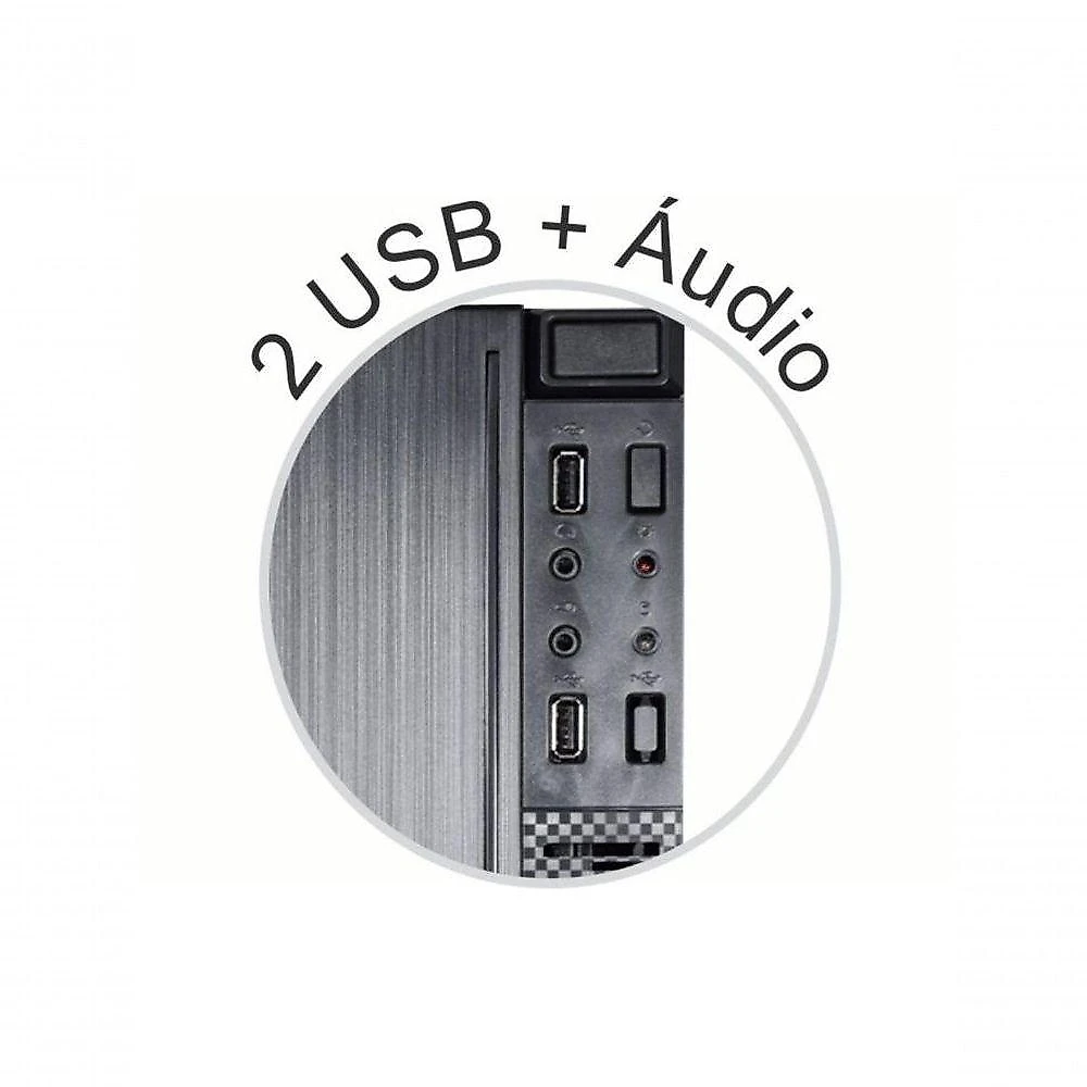 Gabinete GM-10NX Micro ATX em Aço com Fonte PX300W Preto K-Mex
