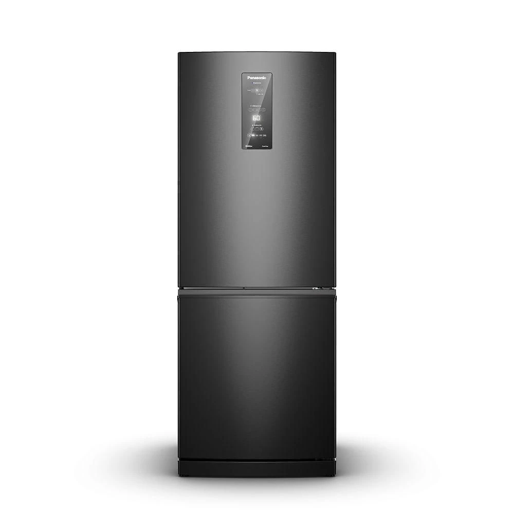 Geladeira Intuitive+ Panasonic BB64 Frost Free Inverter 475L Black Inox Look NR-BB64PV2B NR-BB64PV2BB 220V