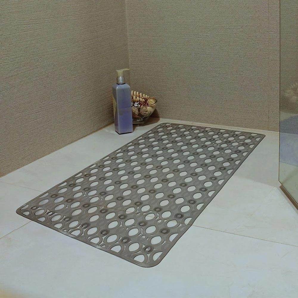 Tapete Antiderrapante De Box Fume Retangular 67x35cm - Uzoo Tapete De Box Retangular 67x35 Cm Fume