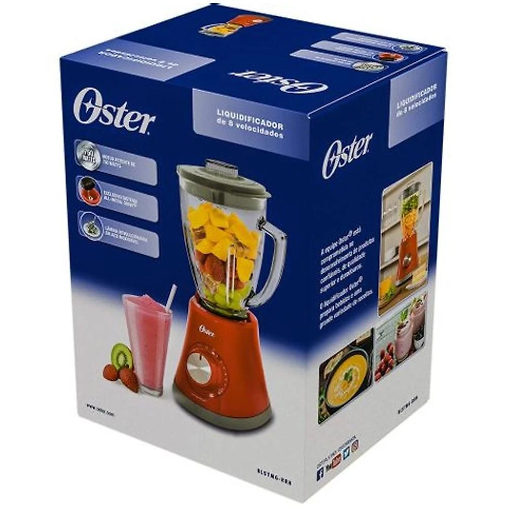 Liquidificador com Jarra de Vidro Oster Super Chef BLSTMG-RR8, 1,5 Litros, 750 Watts, 110 Volts