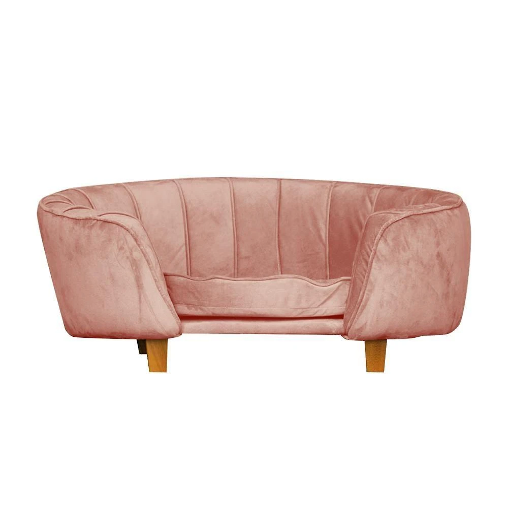 Poltrona Cama Caminha Pet Laddi Veludo Rose Dvinn Rose