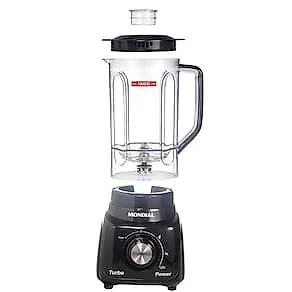 Conjunto Especial Mondial KT-105-B (Espremedor Premium + Batedeira Prática + Liquidificador Turbo Power) - Preto 110V