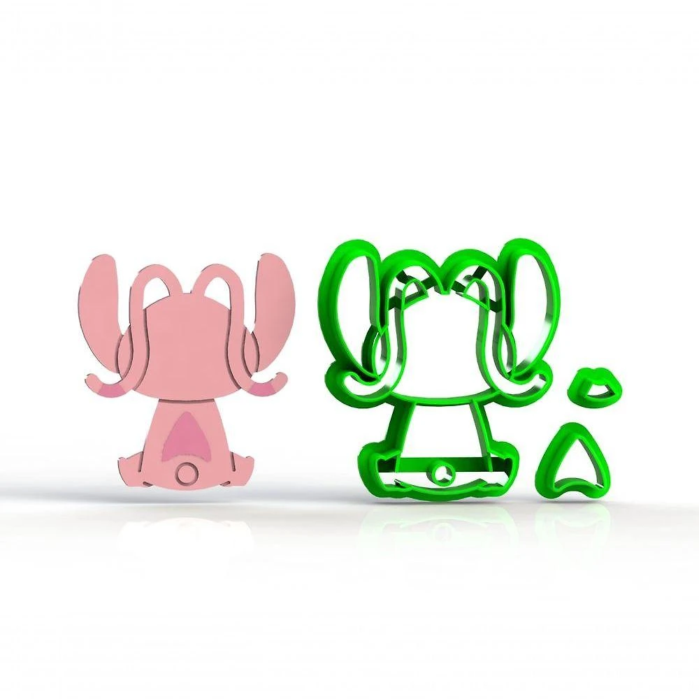 Cortador Angel Stitch Costas (Lilo) Modular Plástico PLA 7CM HB Formas e Cortadores