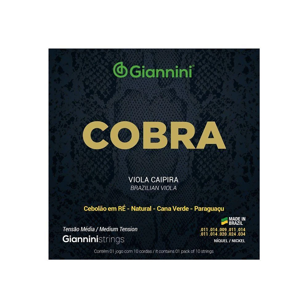 Encordoamento Viola Caipira Elétrica Cebolão Ré GESVNM Níquel Giannini