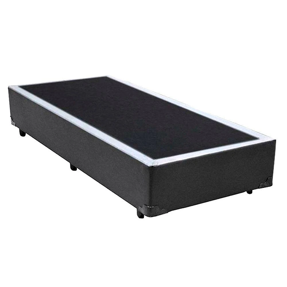 Cama Box Solteiro Sintético Sereneprime Cinza 88x188x40