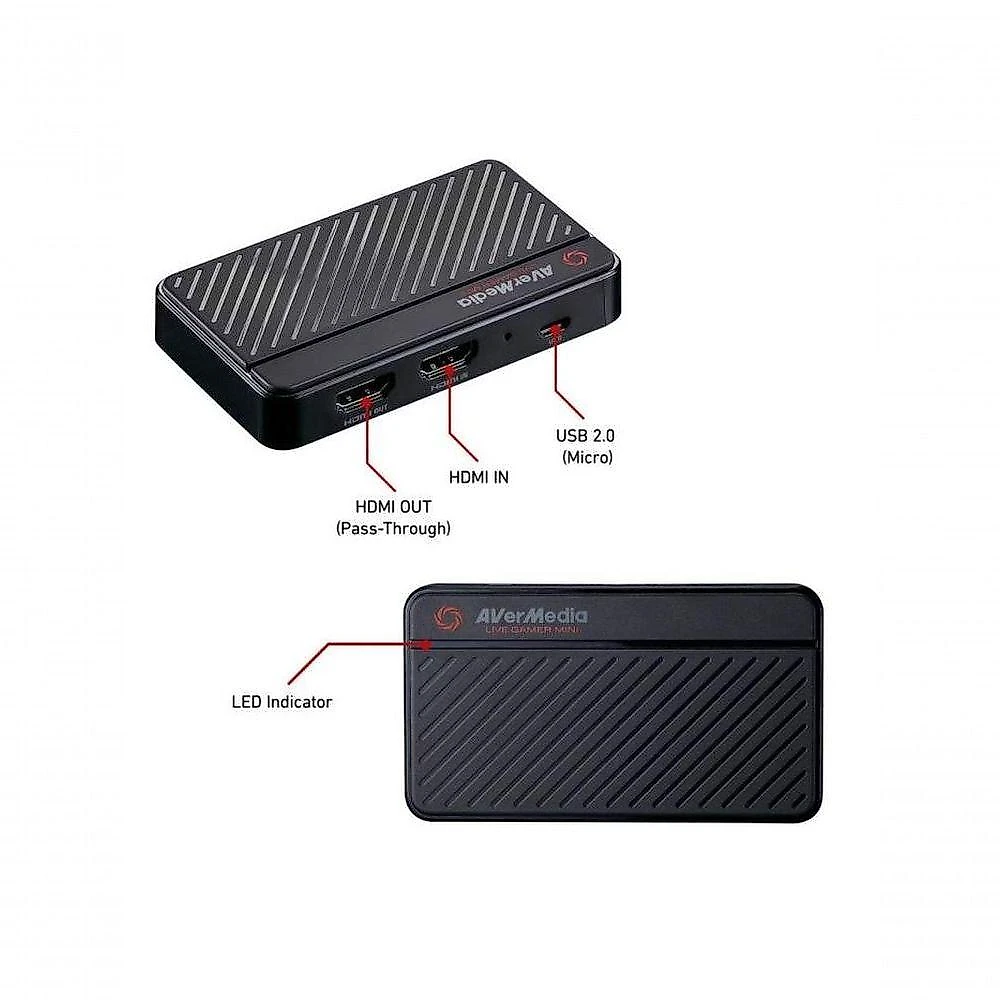 Placa de Captura Avermedia Live Gamer Mini GC311 para GPU e Consoles com Codificador H.264 Integrado