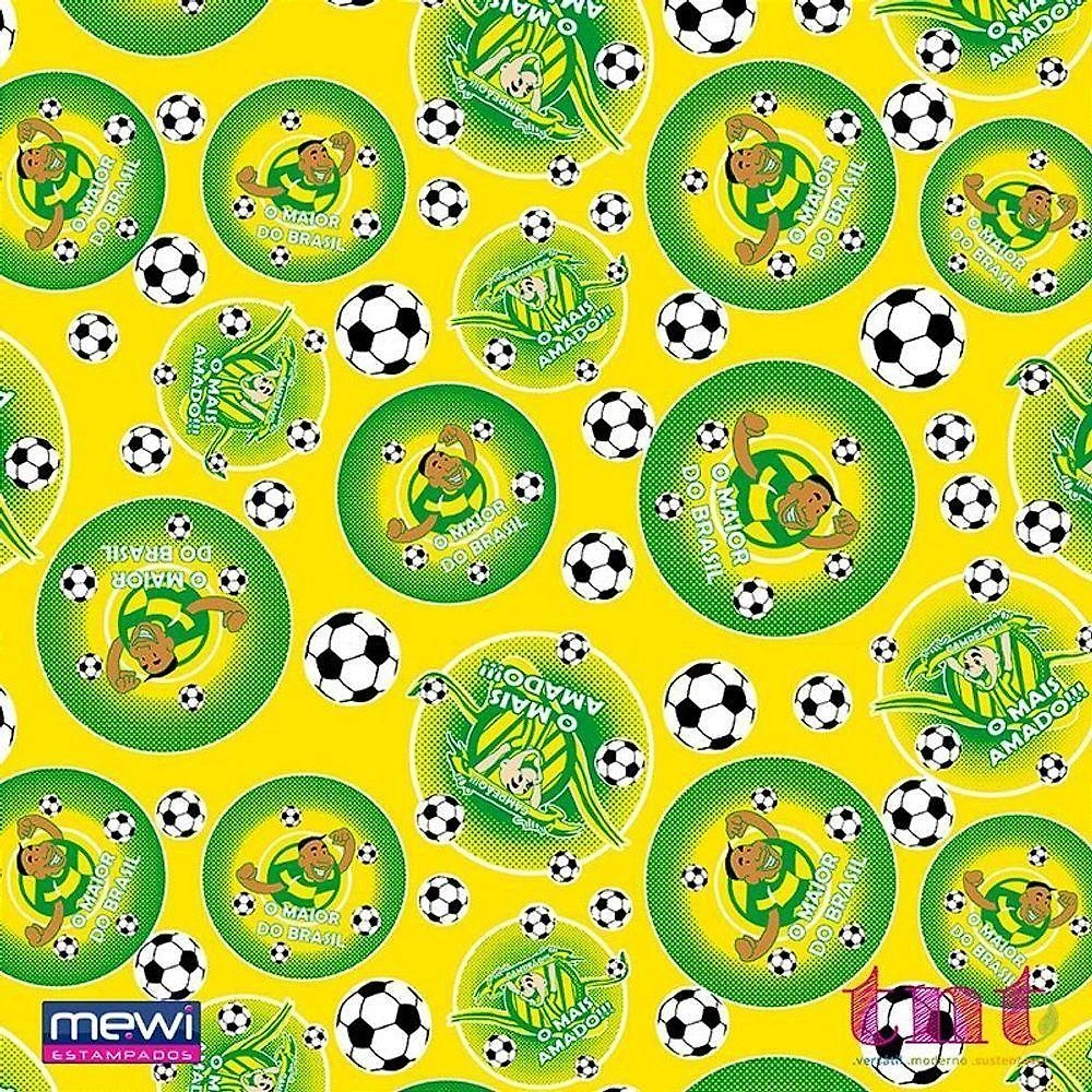 TNT Estampado Copa do Mundo Brasil 1,40M X 10M Polipropileno Mewi