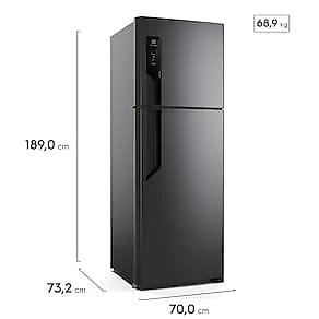 Geladeira Electrolux 480 Litros TF71B Frost Free Duplex AutoSense Black Inox 110V