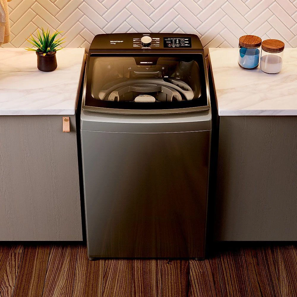 Lavadora de roupas brastemp double wash 16 kg 127v titanio (bwd16a9) 110v