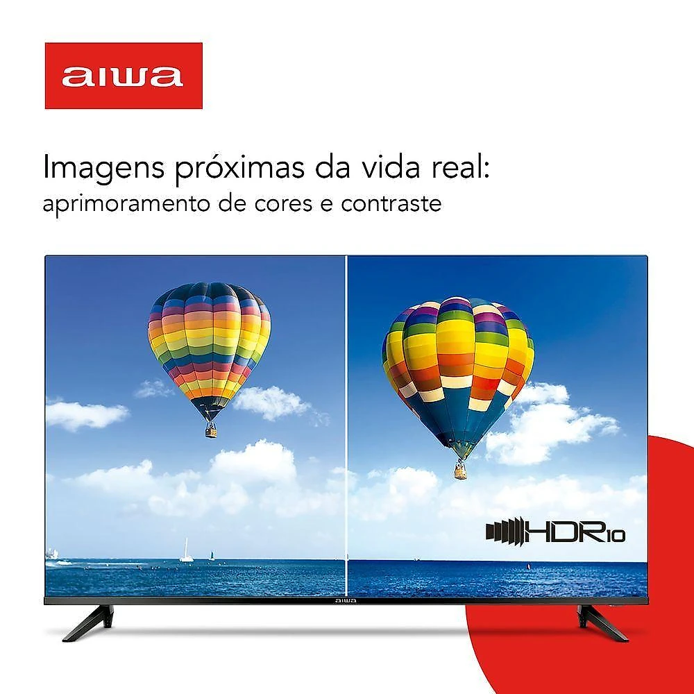 Smart Tv Aiwa 32? Android, Hd, Comando De Voz, Dolby áudio, Hdr10 - Aws-tv-32-bl-02-a Tv 32 Android
