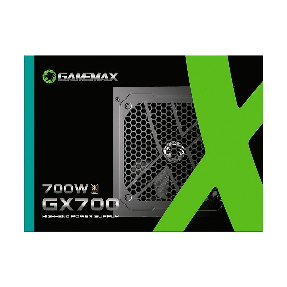 Fonte Gamemax GX700, 700W, 80 Plus Gold, PFC Ativo, Com Cabo, Preto - GX700WBKPSS7710BR