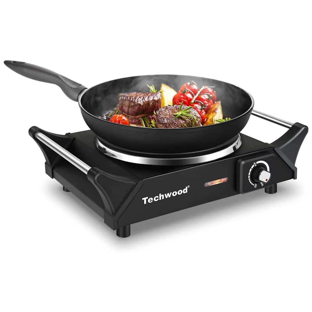 Cooktop Eltrico Porttil, Adequado para Todos os Tipos de Utenslios de Cozinha com Desligamento Automtico, Alas e Temperatura Ajustvel, 110V 1500W,