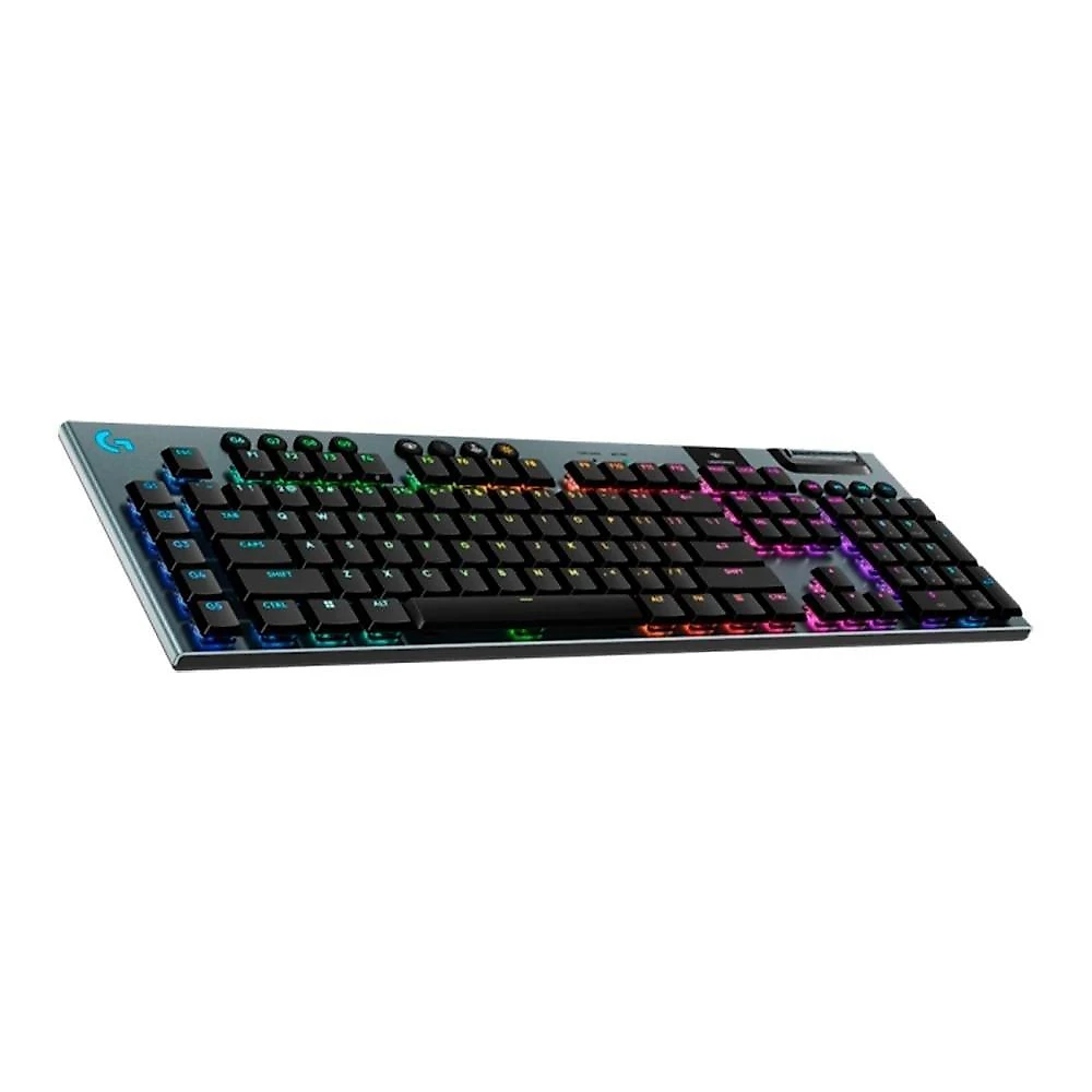 Teclado Mecânico Gamer Sem Fio Logitech G915 X Lightspeed, RGB Lightsync, USB ou Bluetooth, Switch GL Brown Tactile, Preto- 920-012670