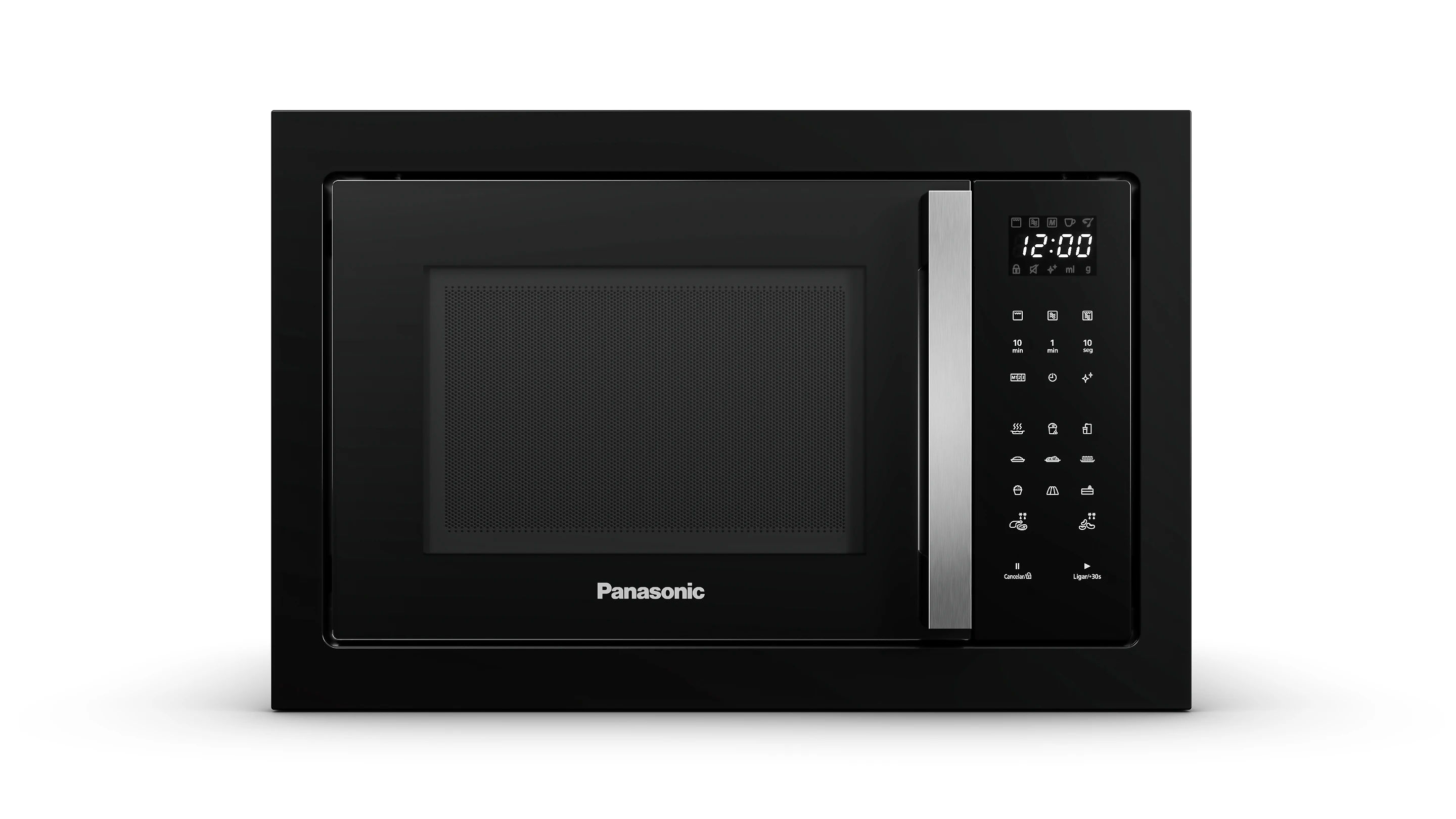 Microondas de Embutir Panasonic Painel Easy Touch 30L Black - NN-GB68QBRUK