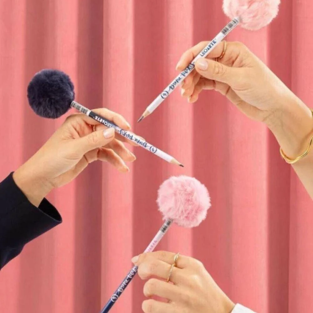 Lápis Grafite Hb com Pompom Bruna Tavares Leoarte Unidade Resina Estampas Licenciadas