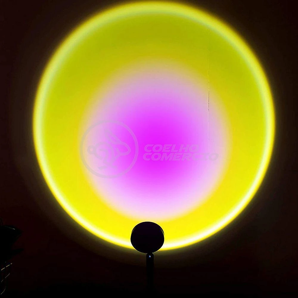 Mini Ring Light Sunset Projetor Lâmpada Tiktok Usb Sol