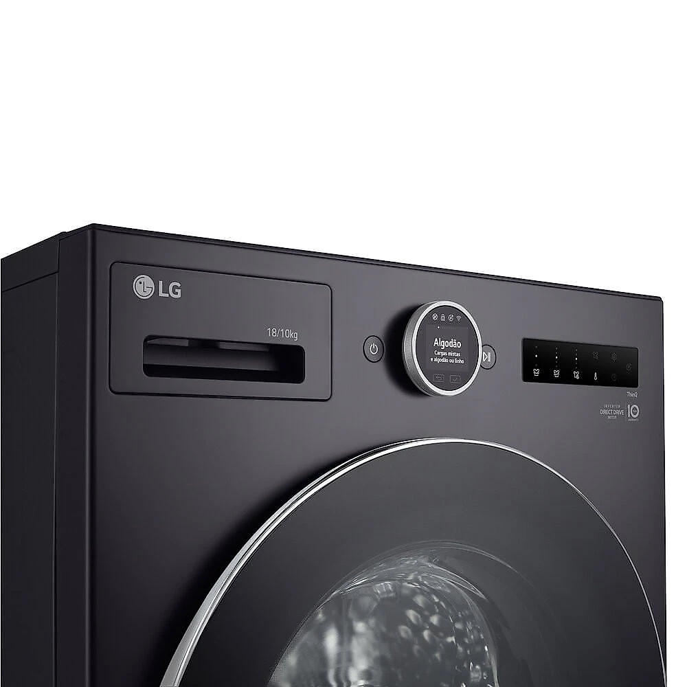 Lava e Seca WD18GNT 18Kg e 10Kg Front Load Automático AI LG Blkinox - 110V