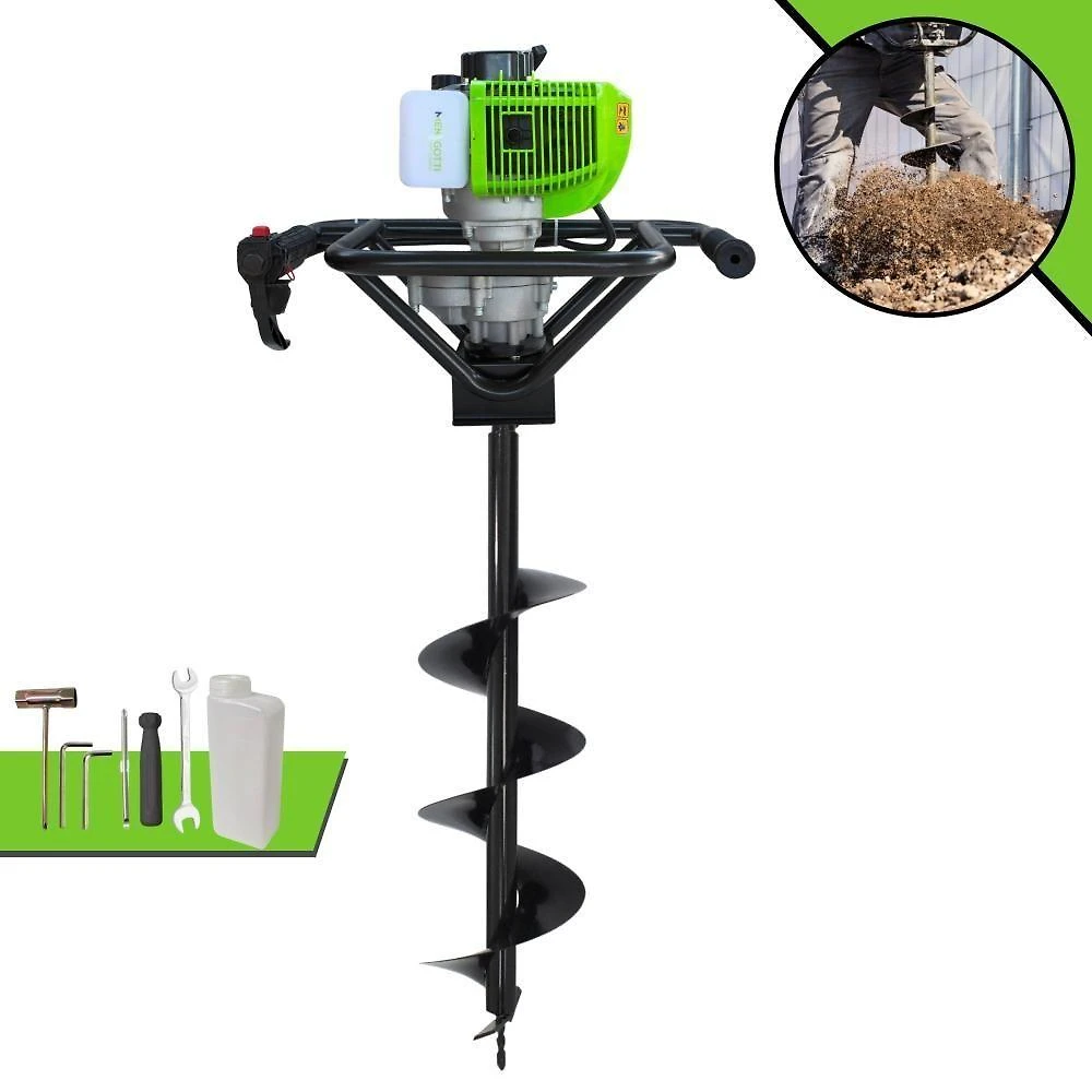 Perfurador de Solo MPS52 1,8HP com Broca 80x20cm Verde Menegotti 980ML