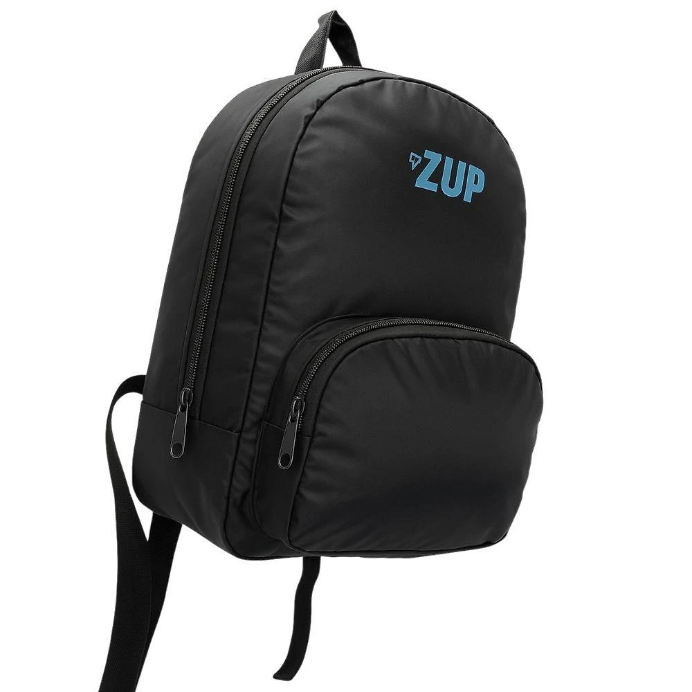 Mochila Zup Bags Compacta Nylon Emborrachado Preto Unissex