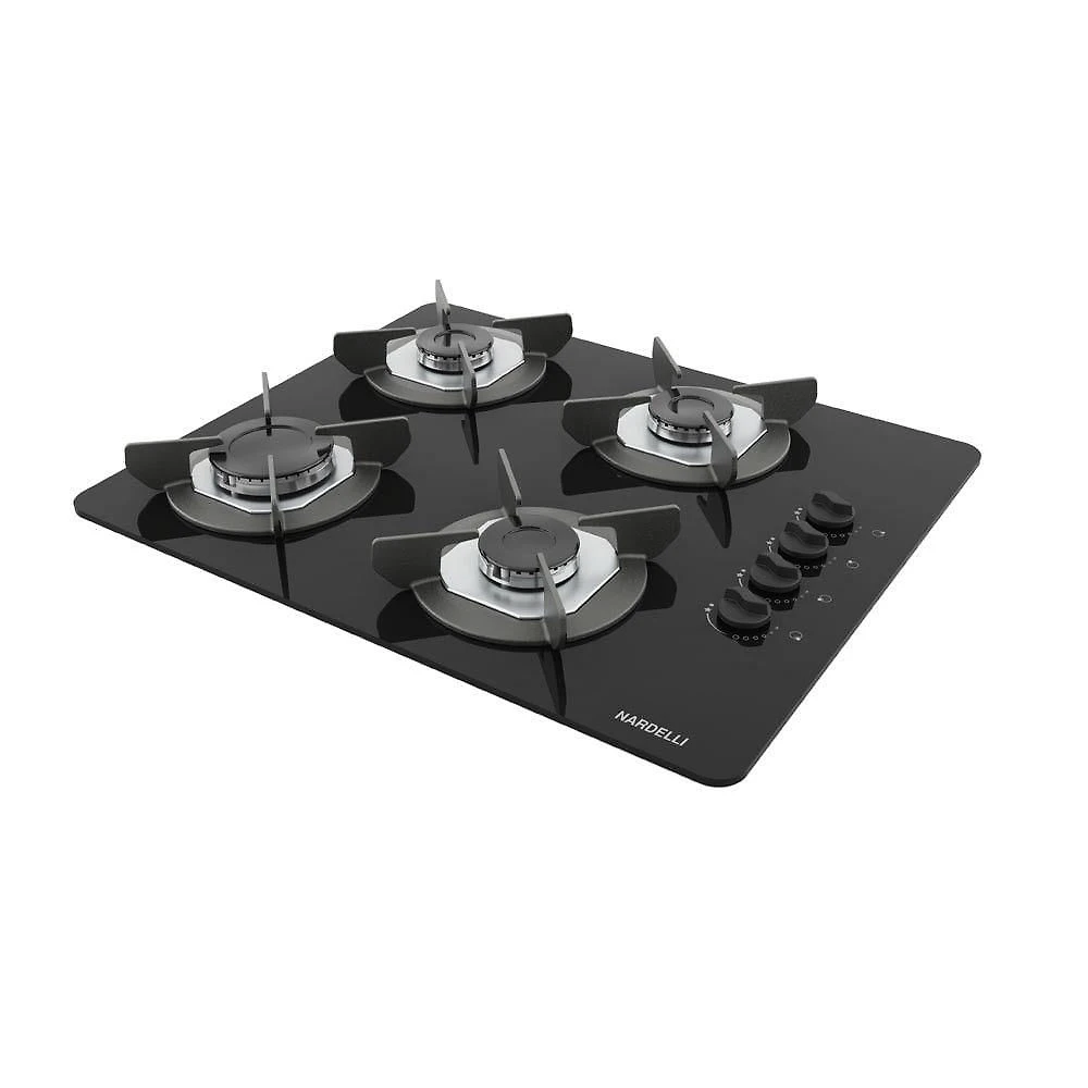 Cooktop Nardelli Safe Ferro Fundido 4 Bocas A Gás Preto Bivolt