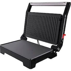 Mini Grill Elétrico Oster OGRL230 2 em 1 com abertura 180° - Inox 110V