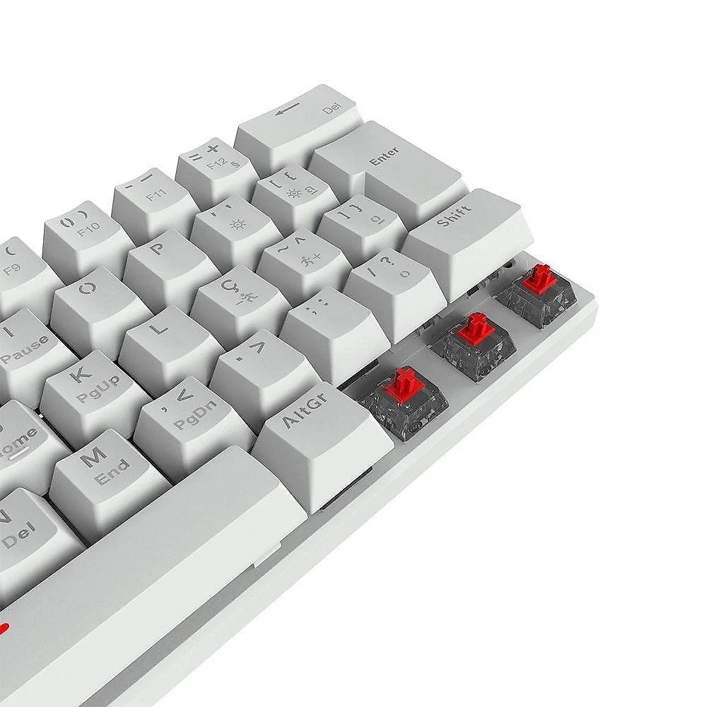 Teclado Mecânico 60% Vinik Anihiwhrd com Switches Red Lineares Silenciosos e LED Rainbow Preto